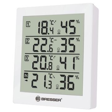Bresser Temeo Hygro Quadro időjárás állomás, fehér 73258