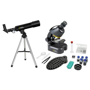 Bresser National Geographic készlet: 50/360 AZ teleszkóp és 40x–640x mikroszkóp 73384