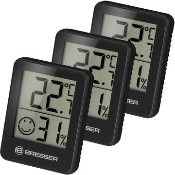 Bresser Temeo higrométer 3 egységes készlet, fekete 75688