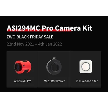 ASI294MC Pro színes CMOS kamera szett (M42 szűrőfiók + 2" DuoBand filter) ASI294MCPKIT ASI294MC Pro színes CMOS kamera szett (M42 szűrőfiók + 2" DuoBand filter) ASI294MCPKIT