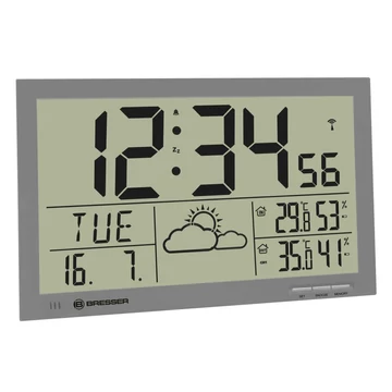 Bresser MyTime Jumbo LCD időjárás állomás és falióra szürke BRE7001800QT5000 Bresser MyTime Jumbo LCD időjárás állomás és falióra szürke BRE7001800QT5000