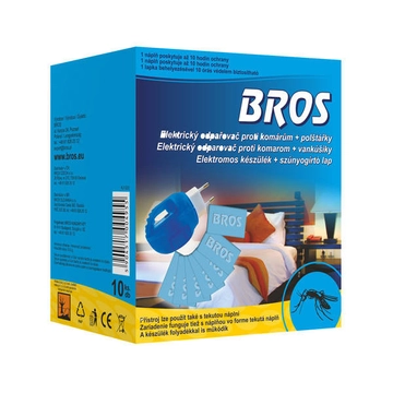 BROS beltéri szúnyogirtó elektromos készülék + 10 db lapka (146945) BROB010
