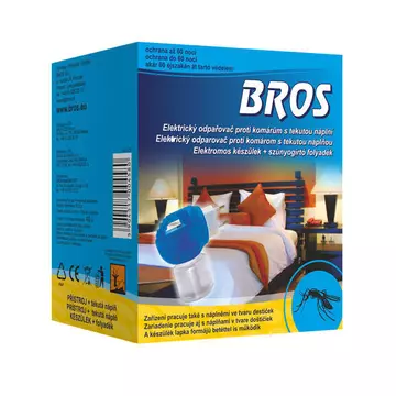BROS beltéri szúnyogirtó elektromos készülék + folyadék (146938) BROB023