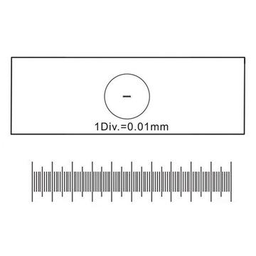 Kalibrációs tárgylemez 0,01 mm beosztással MikRet