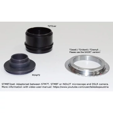 Fotoadapter szett STM7T/STM8T/INDc2T Fototubusról DSLR kamerára STM8T2set Fotoadapter szett STM7T/STM8T/INDc2T Fototubusról DSLR kamerára STM8T2set