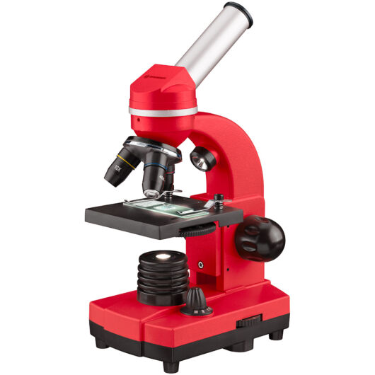 Bresser Junior Biolux SEL 40–1600x Microscope, red 74320