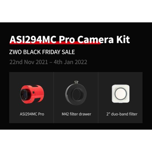 ASI294MC Pro színes CMOS kamera szett (M42 szűrőfiók + 2" DuoBand filter) ASI294MCPKIT