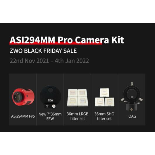 ZWO ASI294MM Pro kamera-szett (EFW7x36II+LRGB+SHO+OAG) ASI294MMPKIT