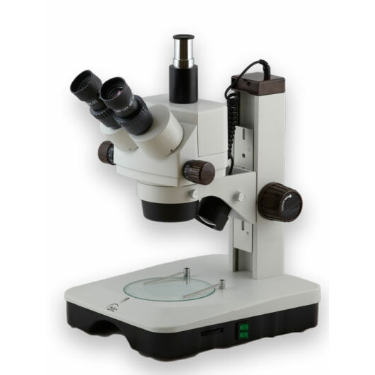 STM8t zoom sztereomikroszkóp (0,7-4,5x), WF15x okulárokkal, 10,5-67,5x nagyítással STM8t15