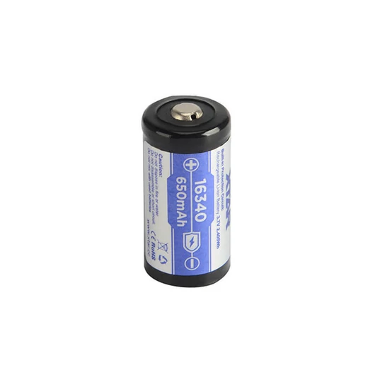 XTAR RCR123 650mAh védett akkumulátor XTR16340650