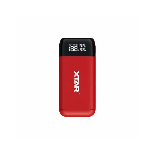 XTAR PB2S akkumulátor töltő, piros XTRPB2SRD