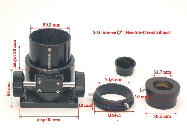 50,8mm-es fogasléces kihuzat Newtonhoz