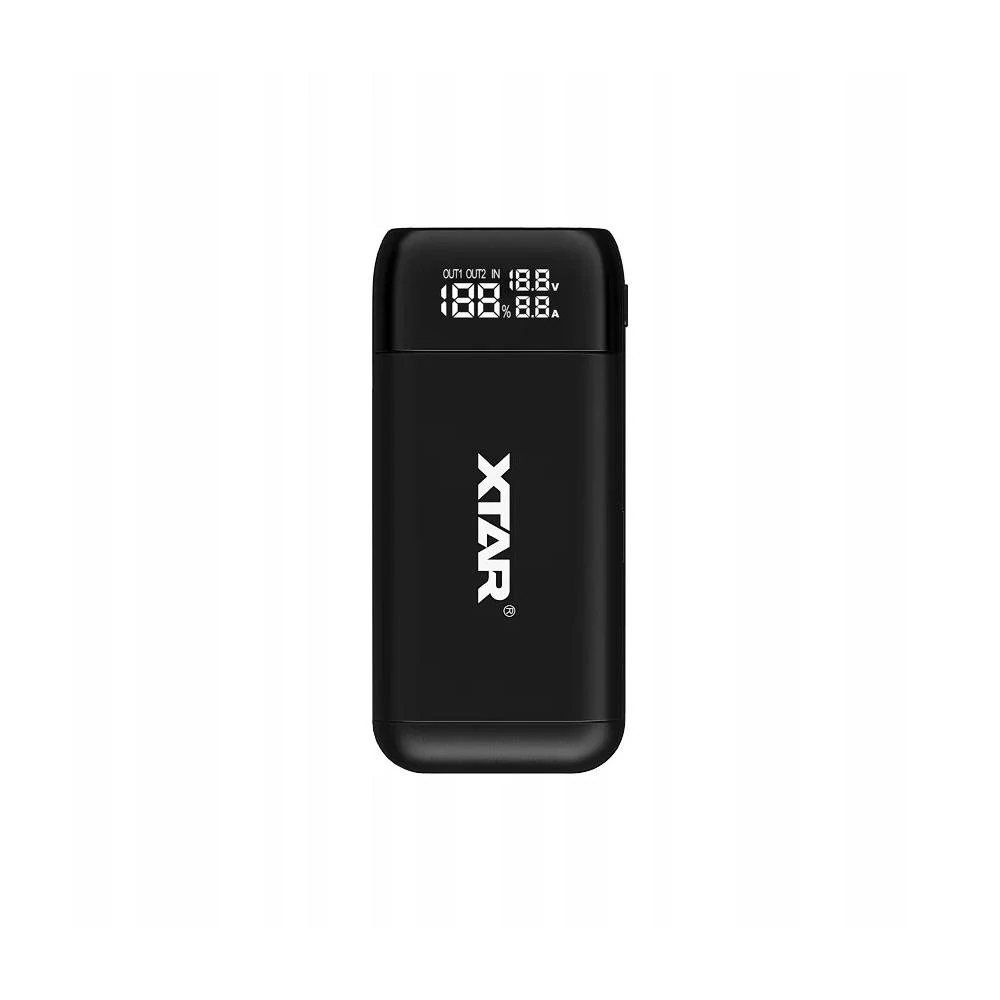 XTAR PB2S akkumulátor töltő, fekete